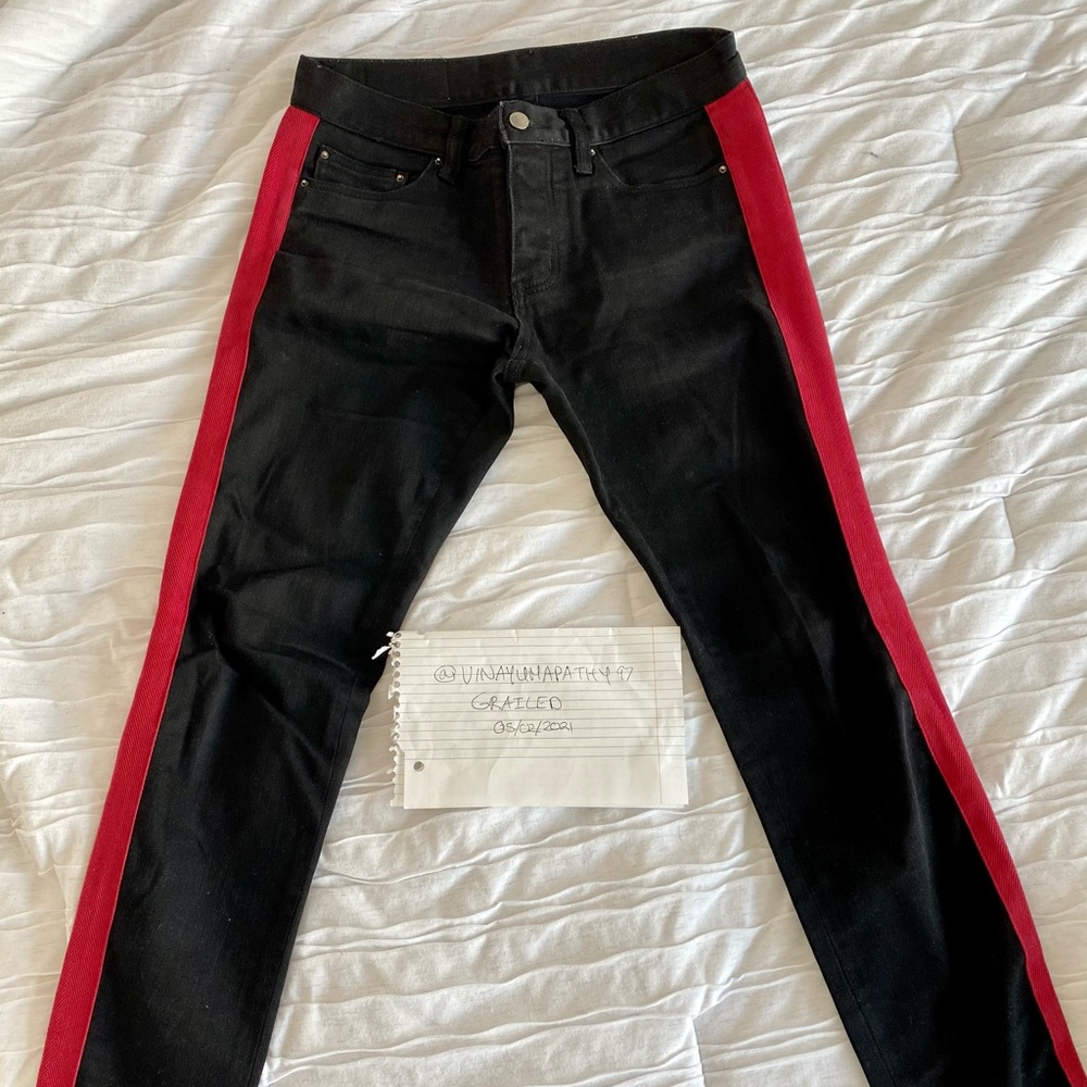 MNML S75 Track Stretch Denim Black/Red